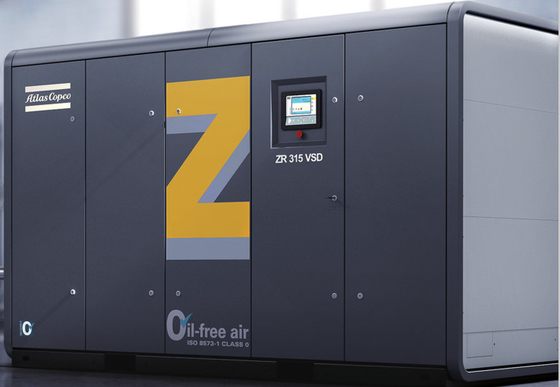 ZT55~750, ZT75~900VSD Compresseur d'air à vis Atlas sans huile Matériau en alliage d'aluminium