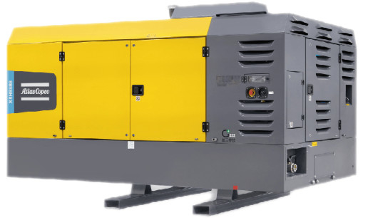 Compresseur portable Atlas Copco XRHS 888 pour une pression et un volume de gaz stables dans les puits et les conduites d'eau géothermique