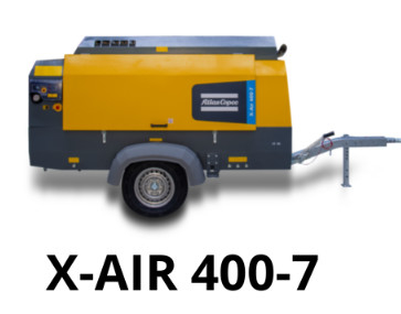 12 M3/min Compresseur portable FAD X-AIR 400-7 avec source d'alimentation électrique et efficacité de 7 bar