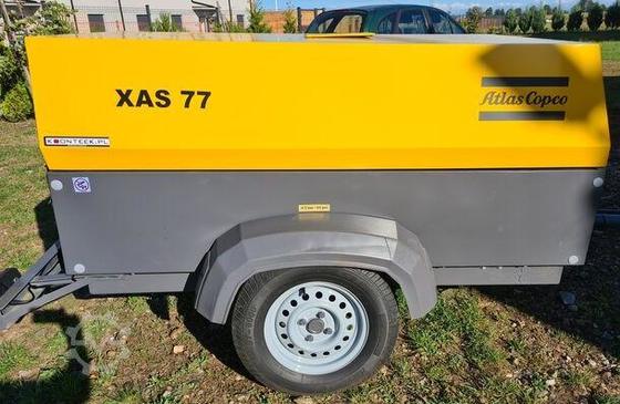 Compresseur portable de qualité industrielle XAS77E avec FAD 4,2 m³/min et couleur noire