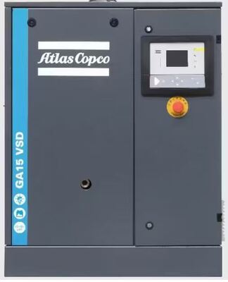 Compresseur industriel GA15VSD de la série GA, de 4 à 10 bar, conçu pour un fonctionnement silencieux