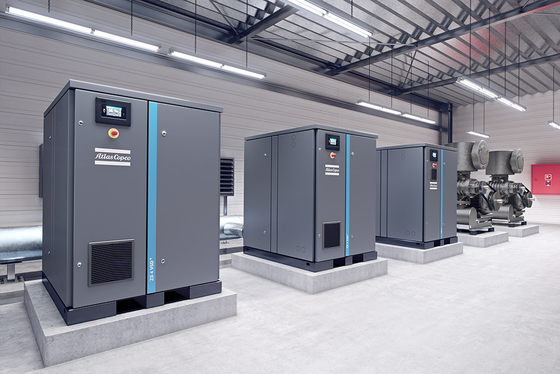 ZE ZA VSD, compresseur d' air à vis Atlas basse pression, exempt d' huile Certificat EMC