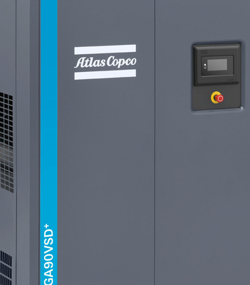 Compresseur d'air à vis Atlas de 110 kW VSD Plus GA110VSD+ Matériau en alliage d'aluminium