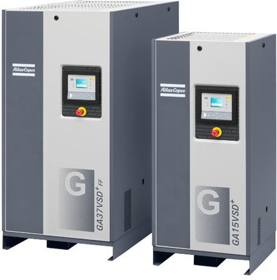 70 kW Atlas GA 75+VSD, Compresseur d' air à vis Atlas Conversion de fréquence