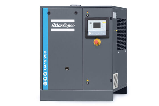 Compresseurs d'air industriels série GA GA15VSD, pression de 4 à 10 bars, fréquence de 50 Hz pour des performances constantes