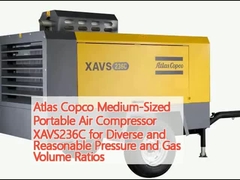 Compresseur d'air portable de taille moyenne XAVS236C d'Atlas Copco pour des rapports de pression et de volume de gaz divers et raisonnables